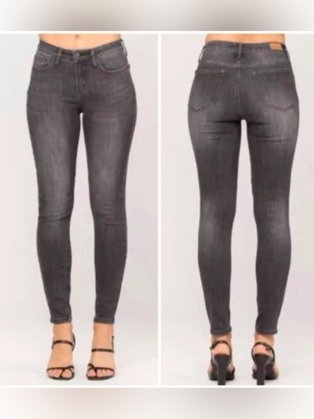 Judy Blue Plus Size 16W Black Charcoal Skinny Fit Jeans